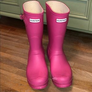 Original Short Hunter Matte Pink Rain Boots